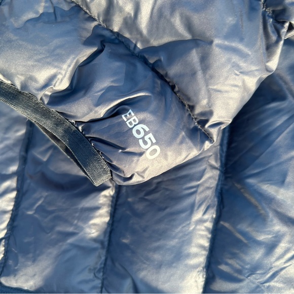 Eddie Bauer jacket men’s blue puffer down EB650 zipper hooded outdoor hiking - Picture 5 of 7